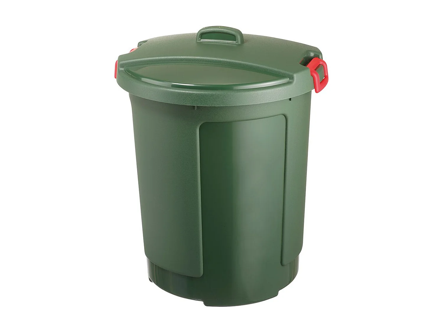 Poubelle de jardin couvercle et poignées 75 L Megano Vert- plastique