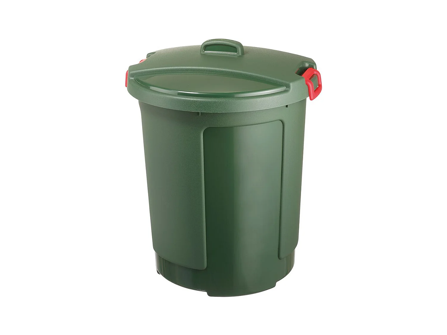 Poubelle de jardin couvercle et poignées 75 L Megano Vert- plastique