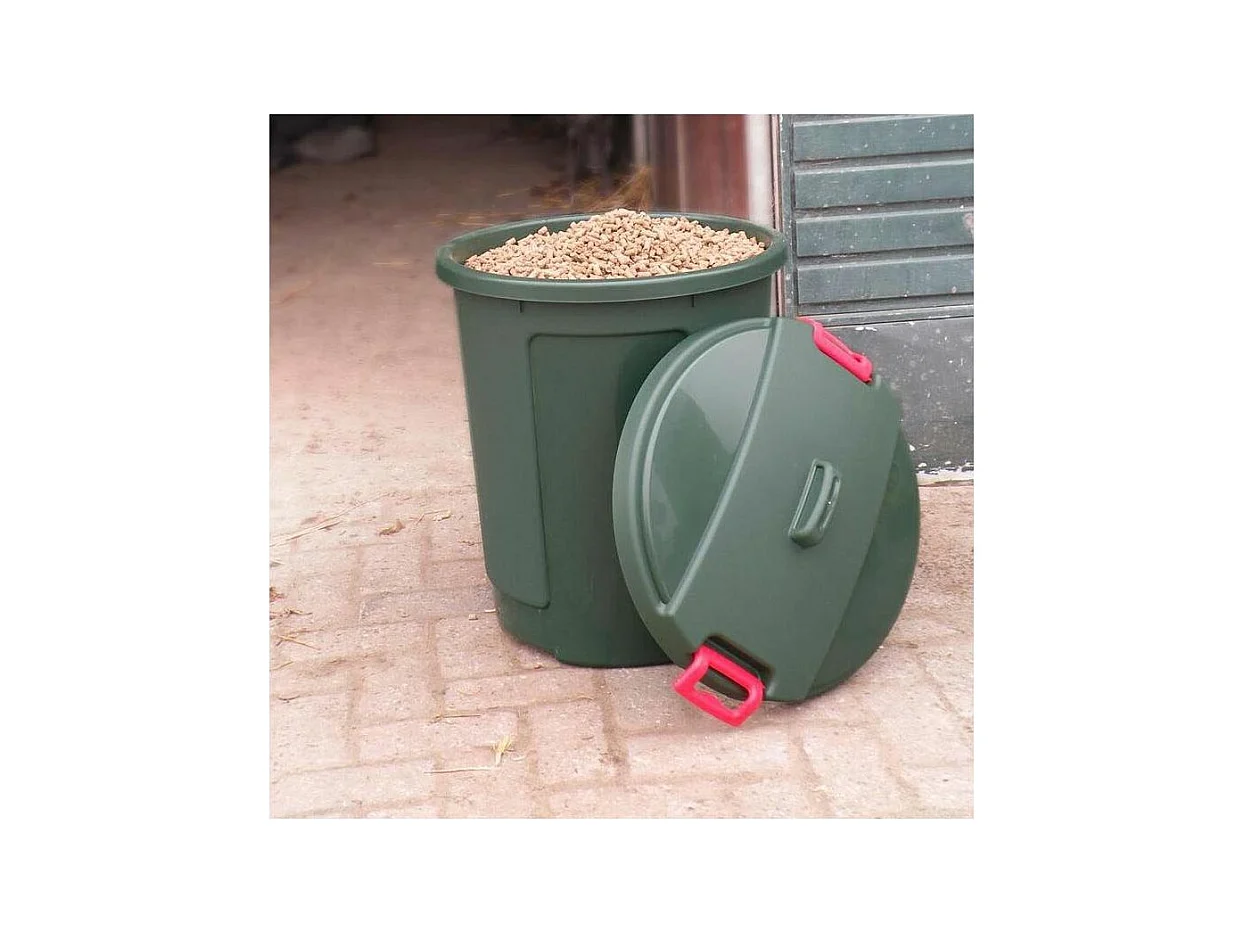 Gartenmülleimer mit Deckel und Griffen 75 Liter "Megano" (grün - Kunststoff)