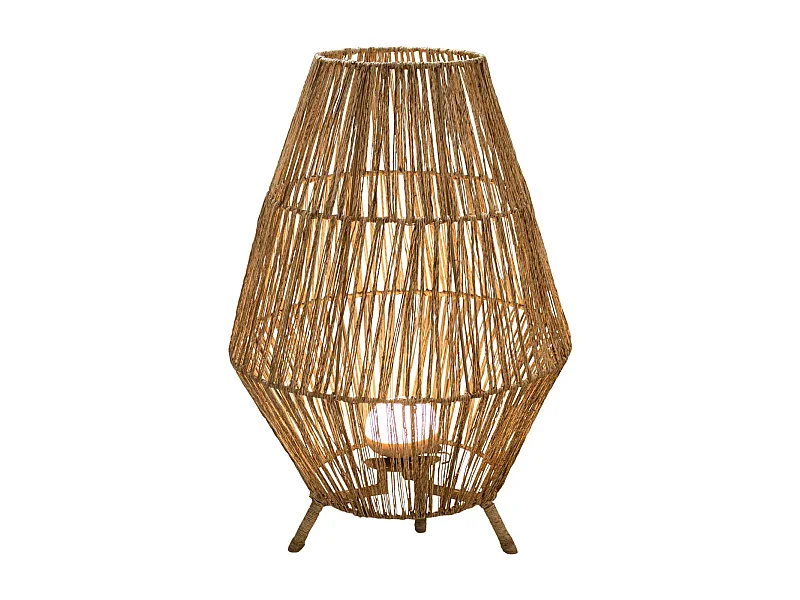 Lampe de jardin en jute Sisine 70 cm Batterie rechargeable