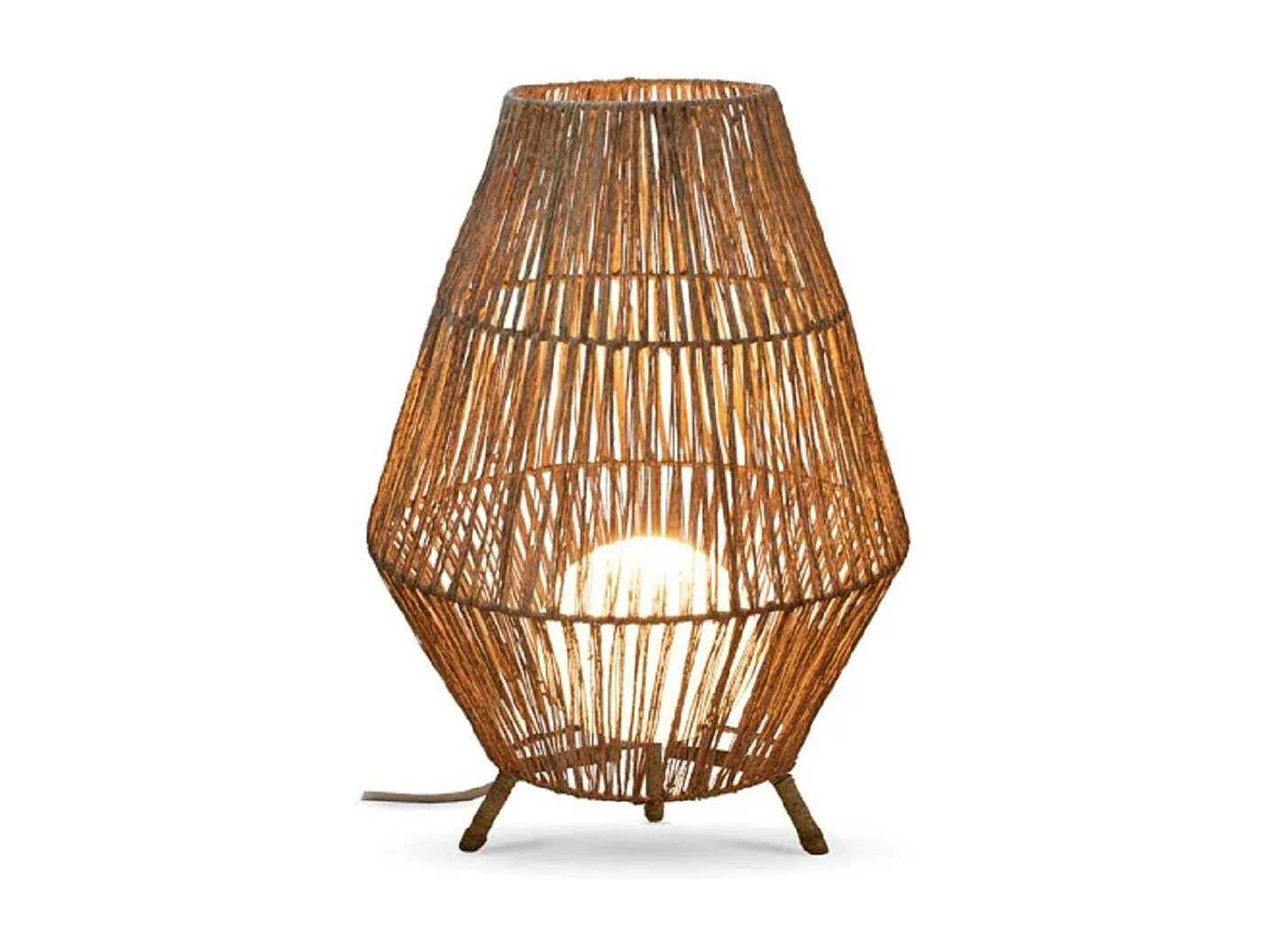 Lampe de jardin en jute Sisine 70 cm Batterie rechargeable