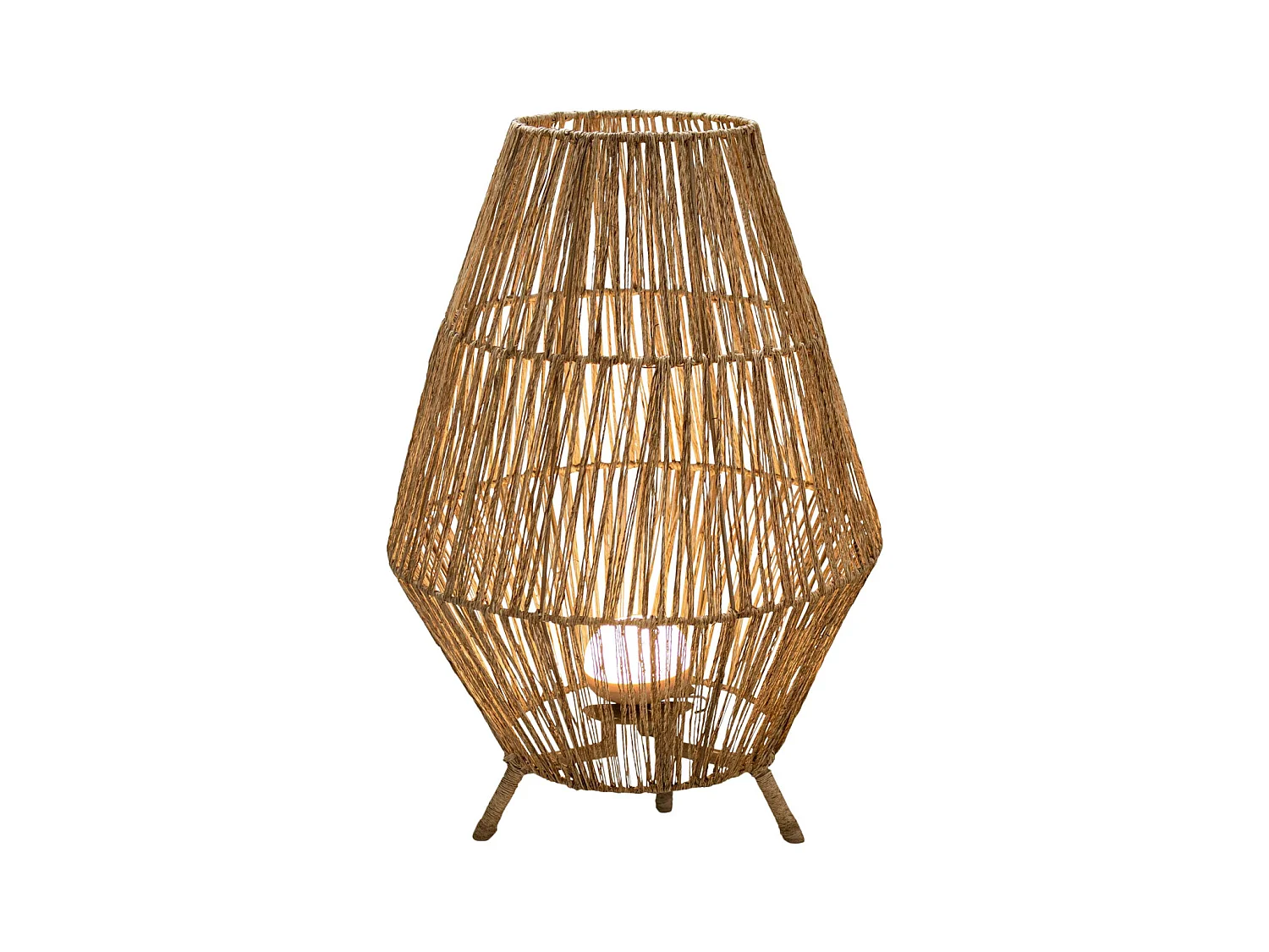 Lampe de jardin en jute Sisine 70 cm Batterie rechargeable