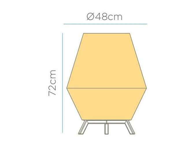 Lampe de jardin en jute Sisine 70 cm Alimentation électrique