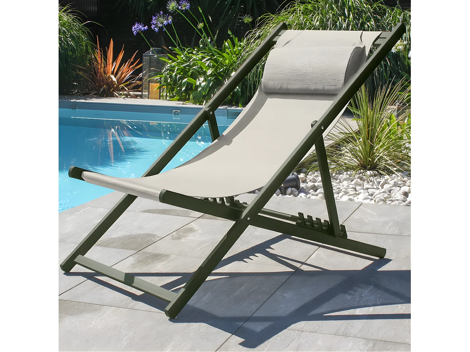 Chilienne de Jardin Pliante "Julia" 102cm Kaki