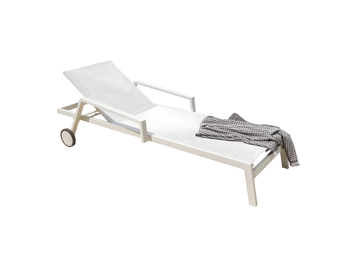 Bain de Soleil Multi-Positions "Ibiza" 210cm Blanc