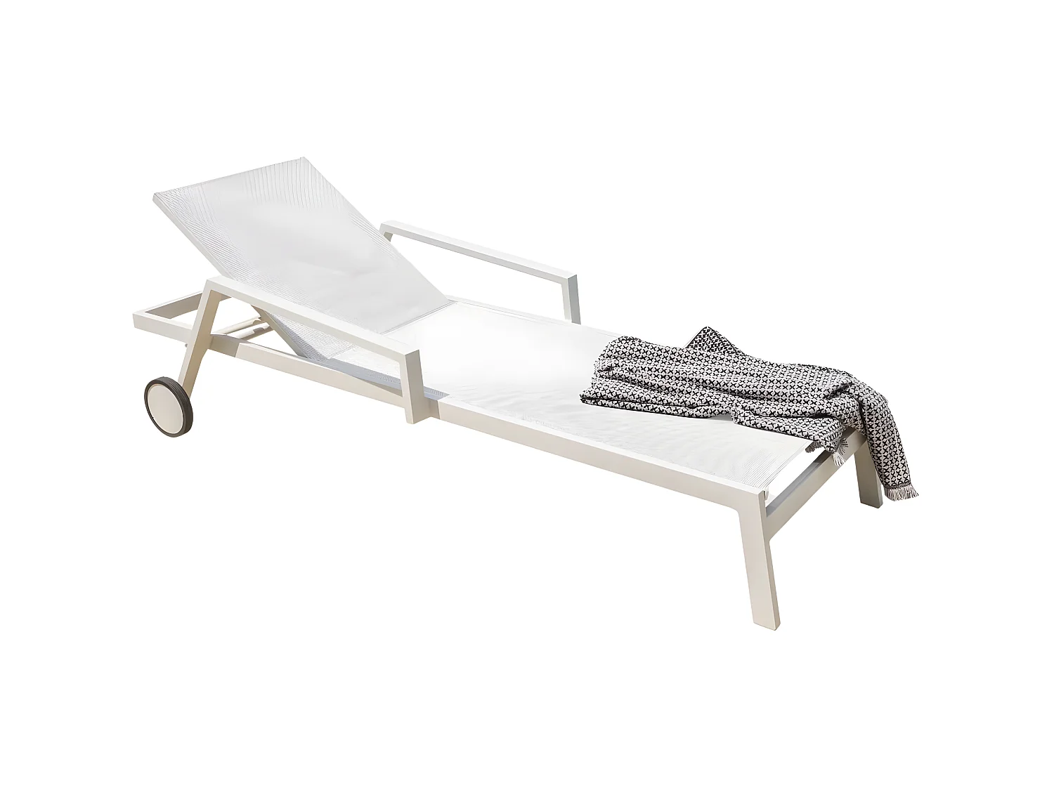 Bain de Soleil Multi-Positions "Ibiza" 210cm Blanc