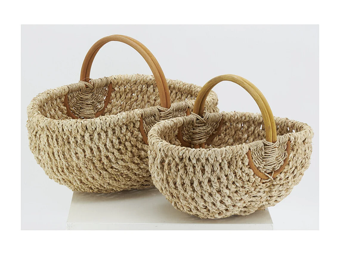 Duo de panier en rotin