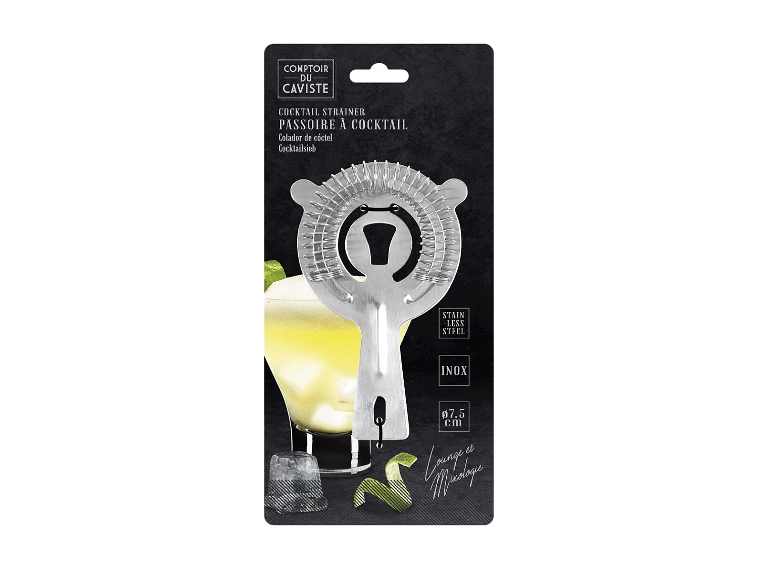 Passoire à cocktail en inox 15 cm (Lot de 2)