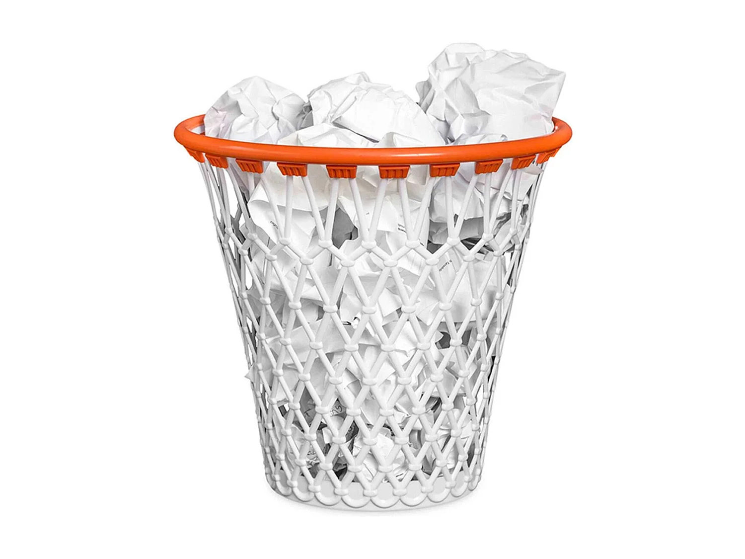 Corbeille à Papier "Basketball" 32cm Blanc