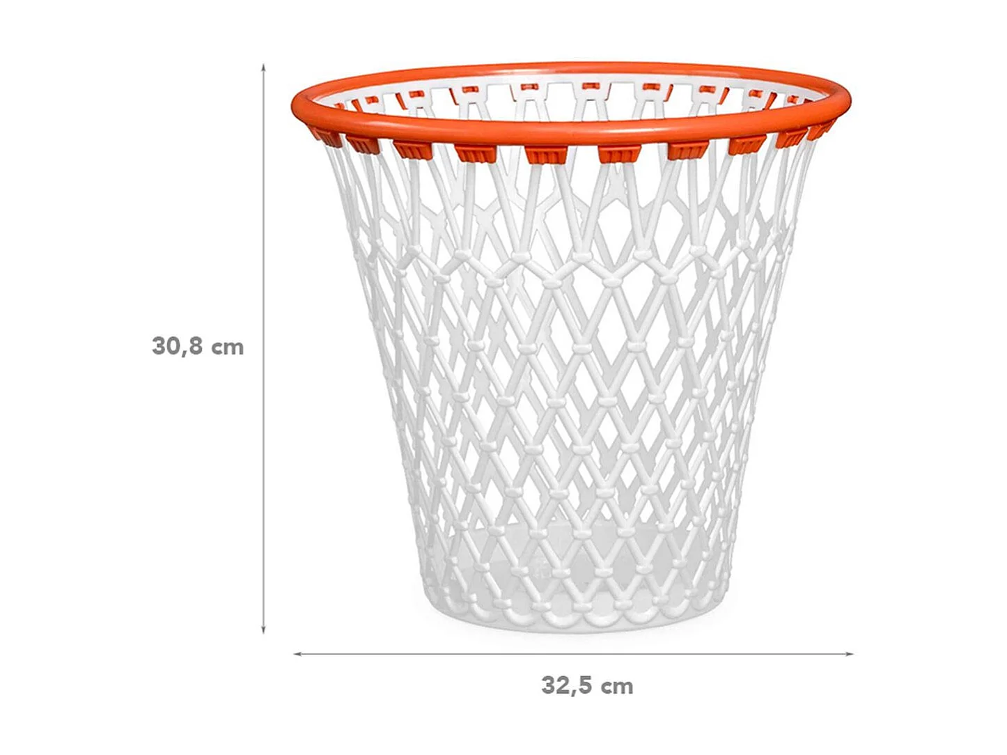 Corbeille à Papier "Basketball" 32cm Blanc