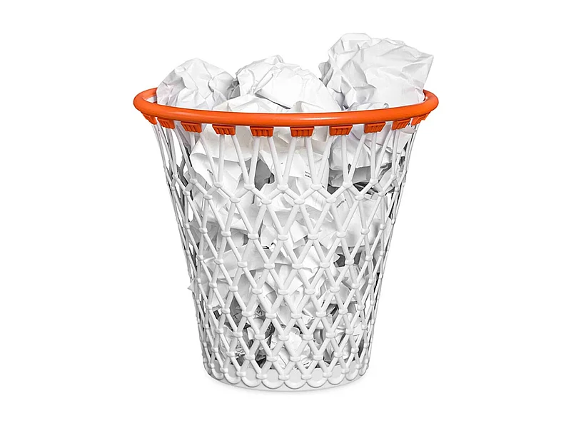Corbeille à Papier "Basketball" 32cm Blanc
