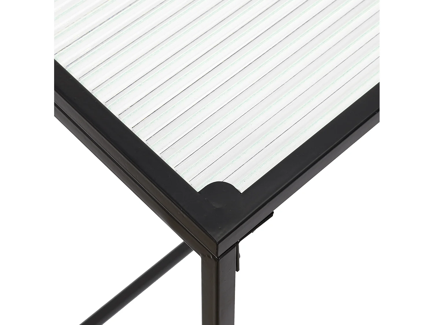 Console Rosa Verre Texture Noir, Transparent