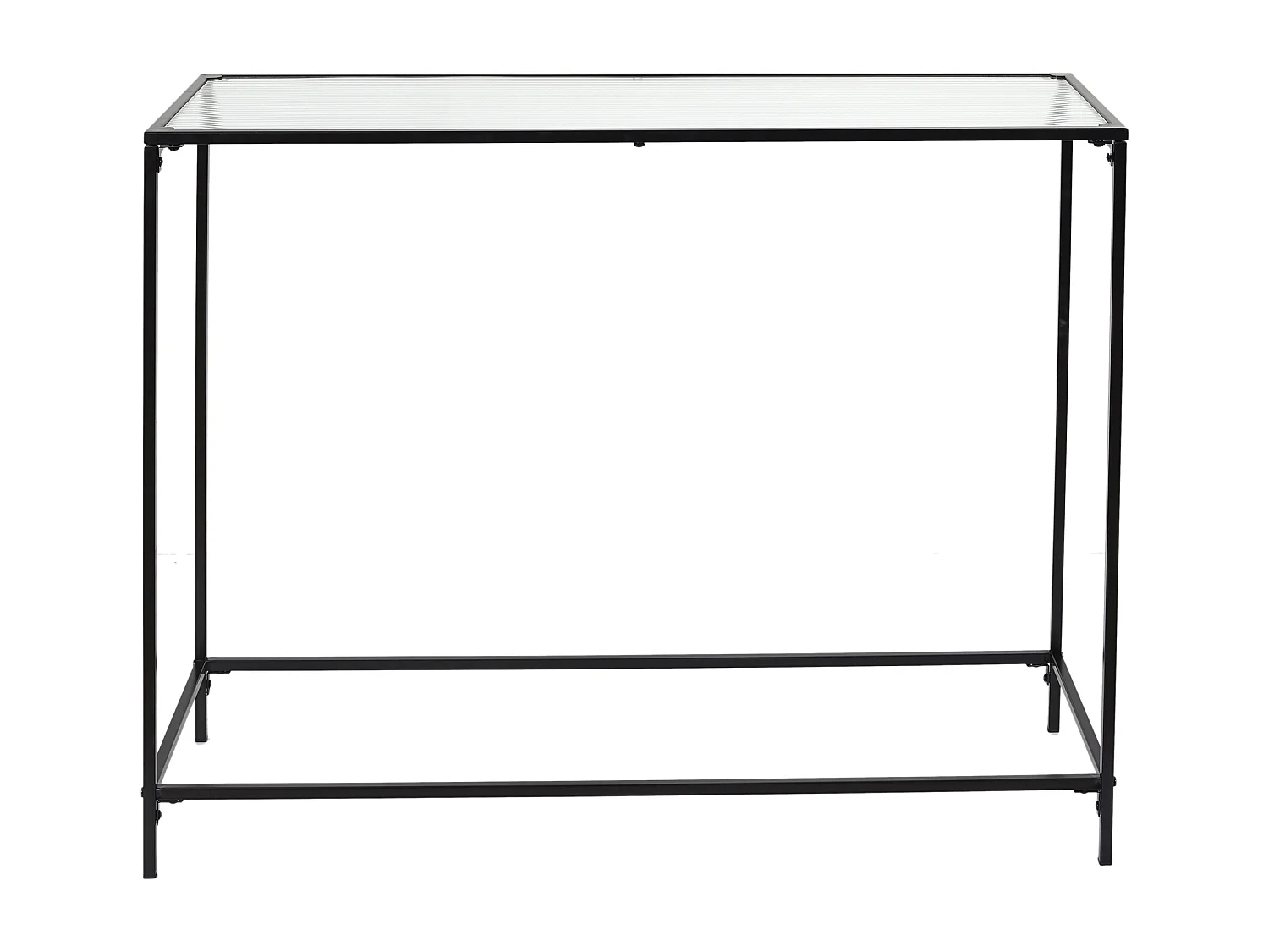 Console Rosa Verre Texture Noir, Transparent