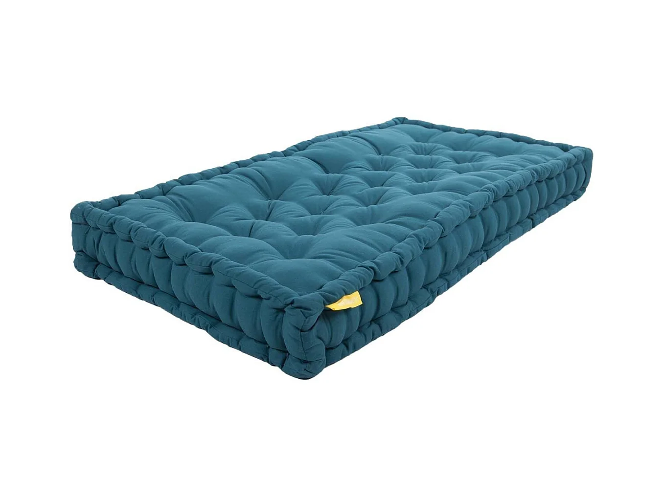Coussin de palette en coton coloré 120 x 80 cm Bleu canard