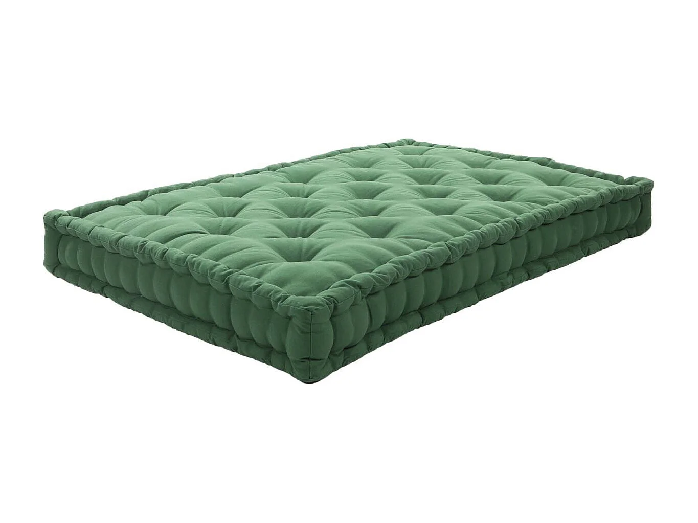 Coussin de palette en coton coloré 120 x 80 cm Vert foret
