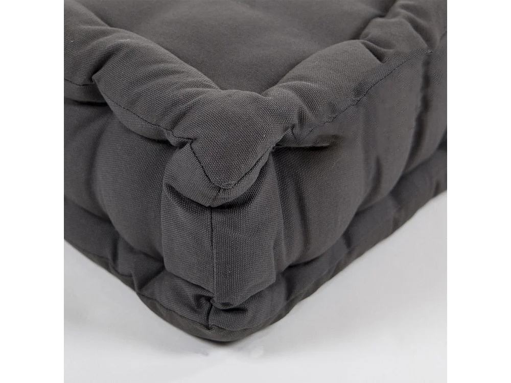 Coussin de palette en coton coloré 120 x 80 cm Vert foret