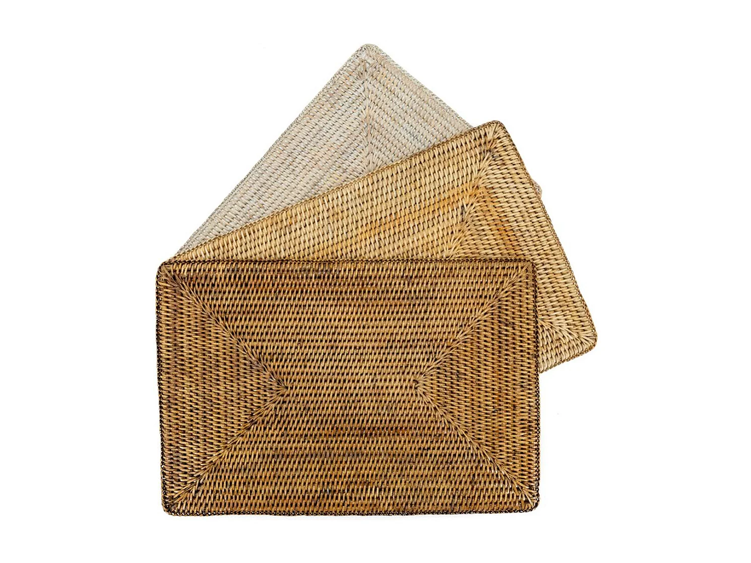 Set de table rectangulaire en rotin