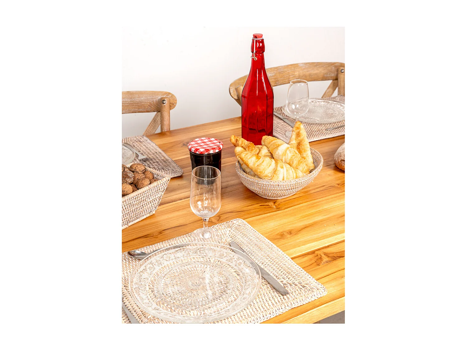Set de table rectangulaire en rotin