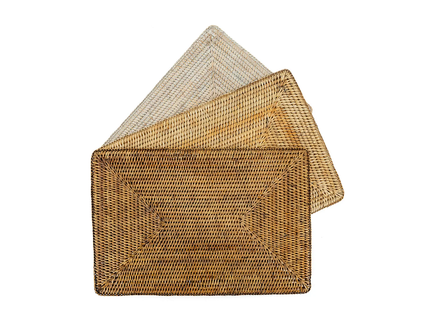 Set de table rectangulaire en rotin