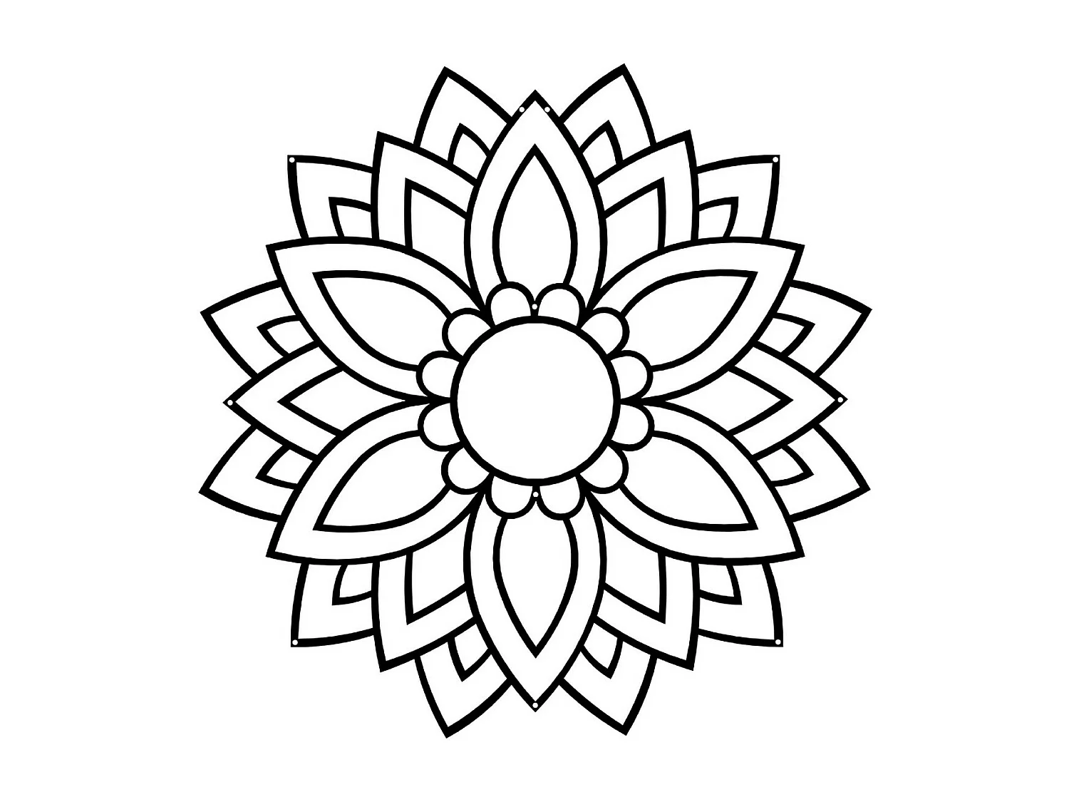 Decorazione in Metallo Mandala, Nero, 60x3x60 cm, EPIKASA