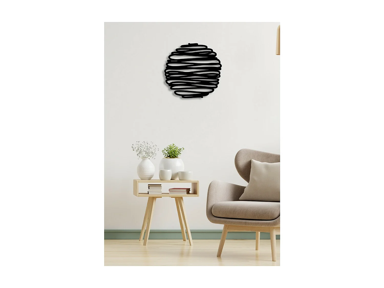 Dekoracja Metalowa Księżyc 3, Czarny, 50x3x48 cm, EPIKASA