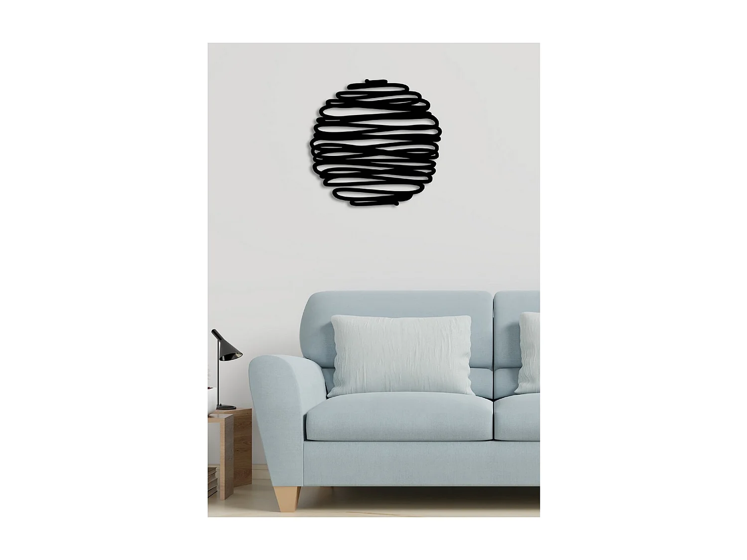 Dekoracja Metalowa Księżyc 3, Czarny, 50x3x48 cm, EPIKASA