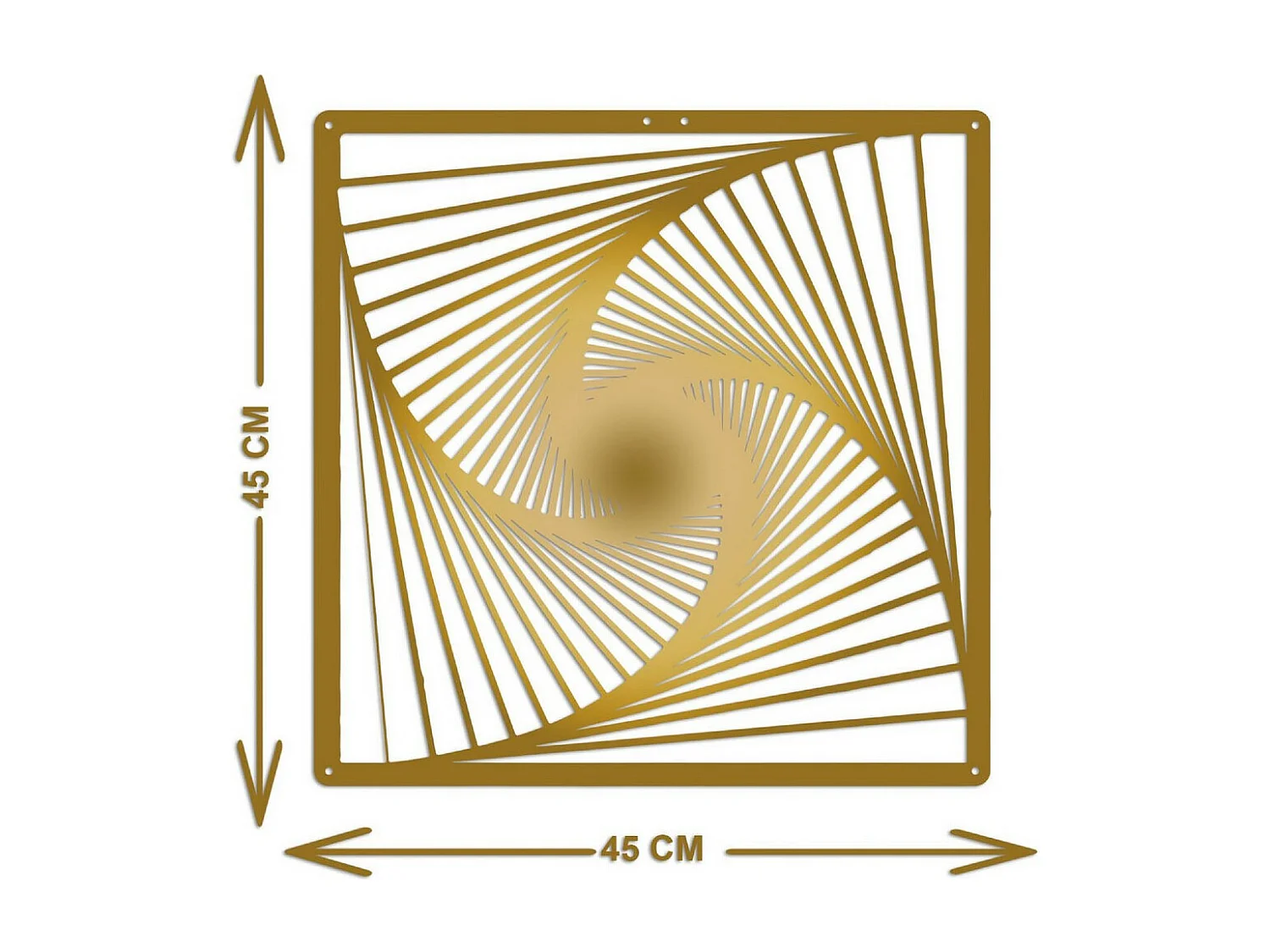 Décoration en Métal Spirale 2, Or, 45x3x45 cm, EPIKASA