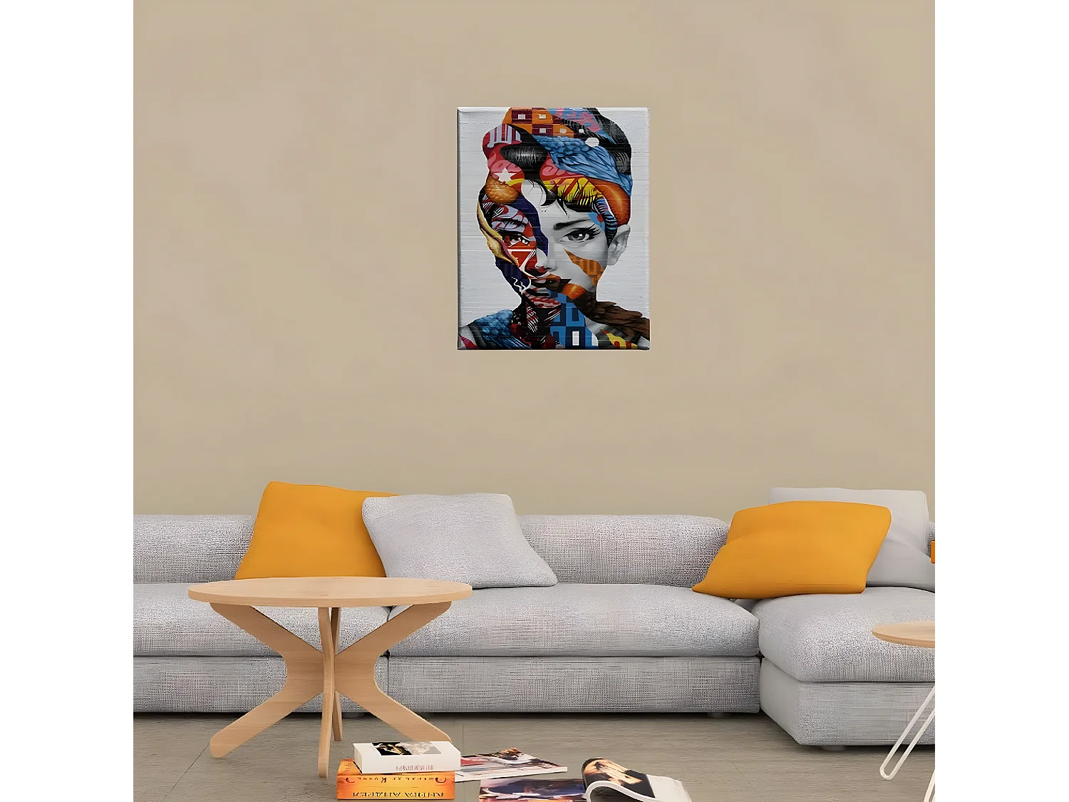 Afdrukken op Canvas Vrouw 5 - Veelkleurig - 45x3x70 cm - DESIGN MANIA