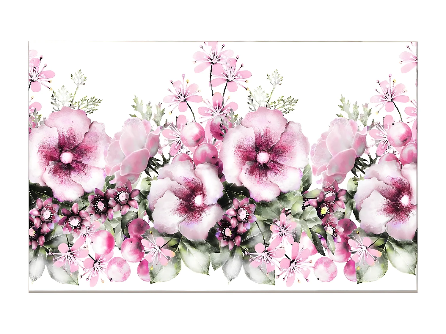 Impression sur Toile Fleurs 4, Multicouleur, 150x3x100 cm, EPIKASA
