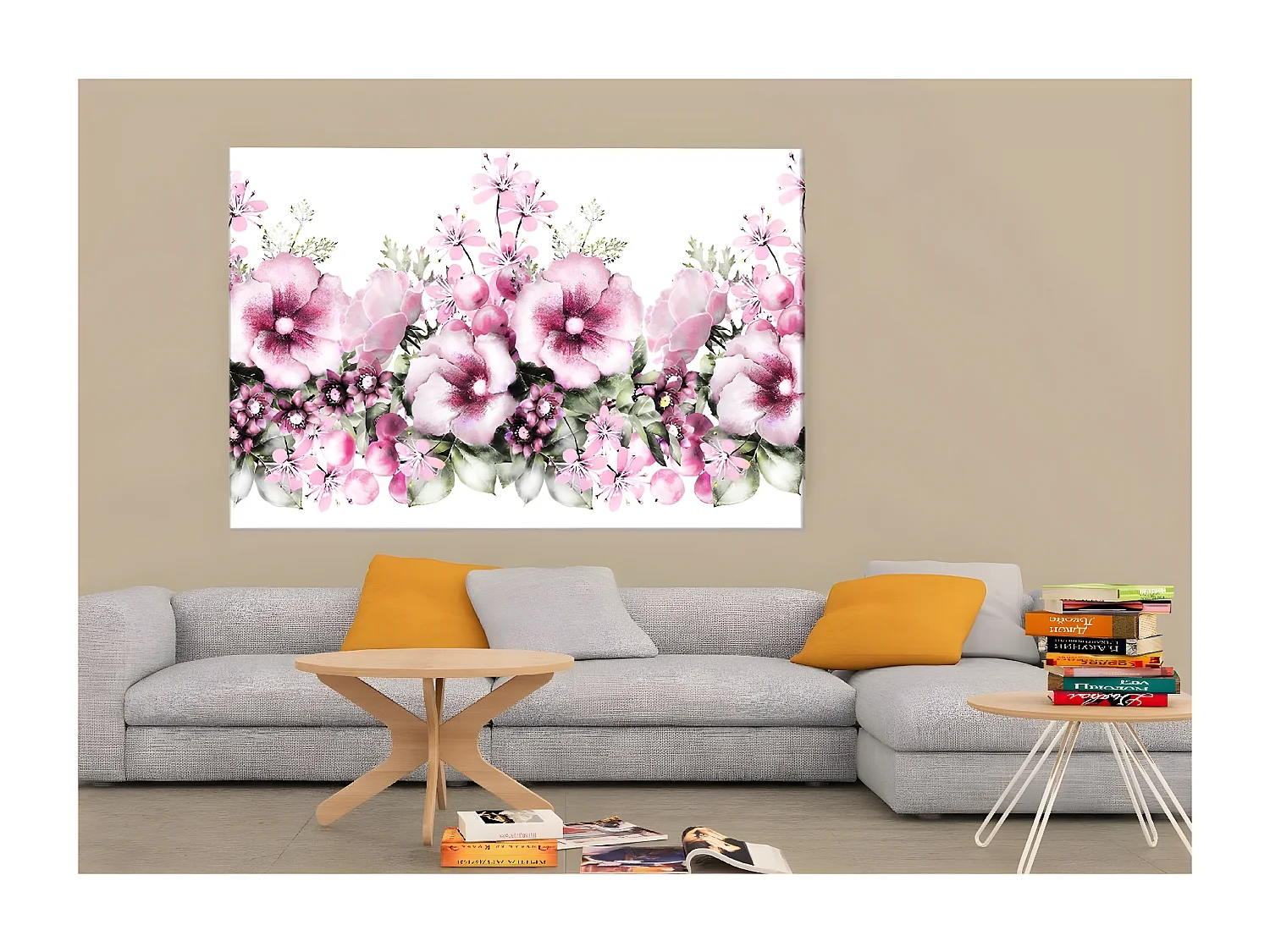 Impression sur Toile Fleurs 4, Multicouleur, 150x3x100 cm, EPIKASA