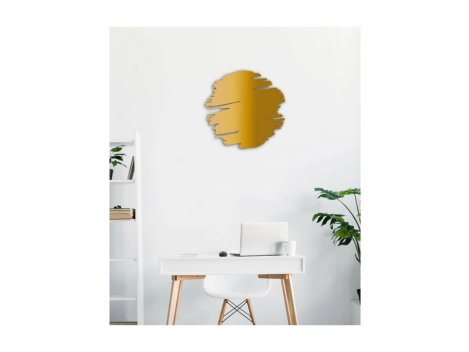 Metalen Decoratie Maan 2 - Goud - 50x3x49 cm - EPIKASA