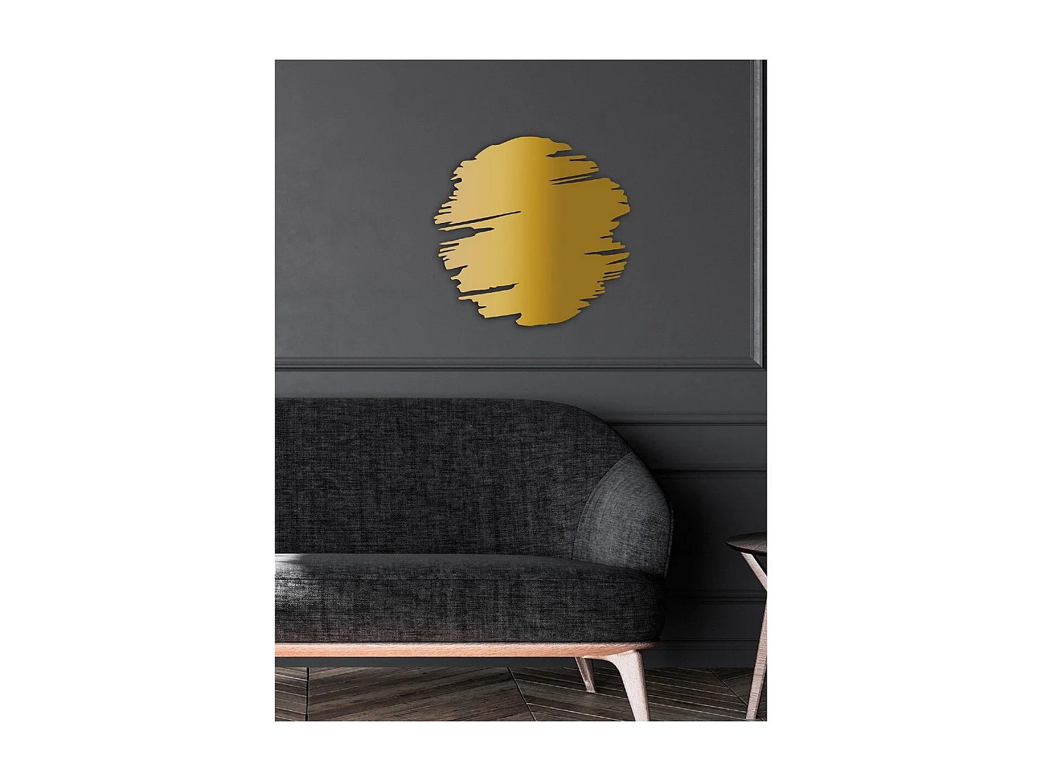 Decoração em Metal Lua 2, Ouro, 50x3x49 cm, EPIKASA