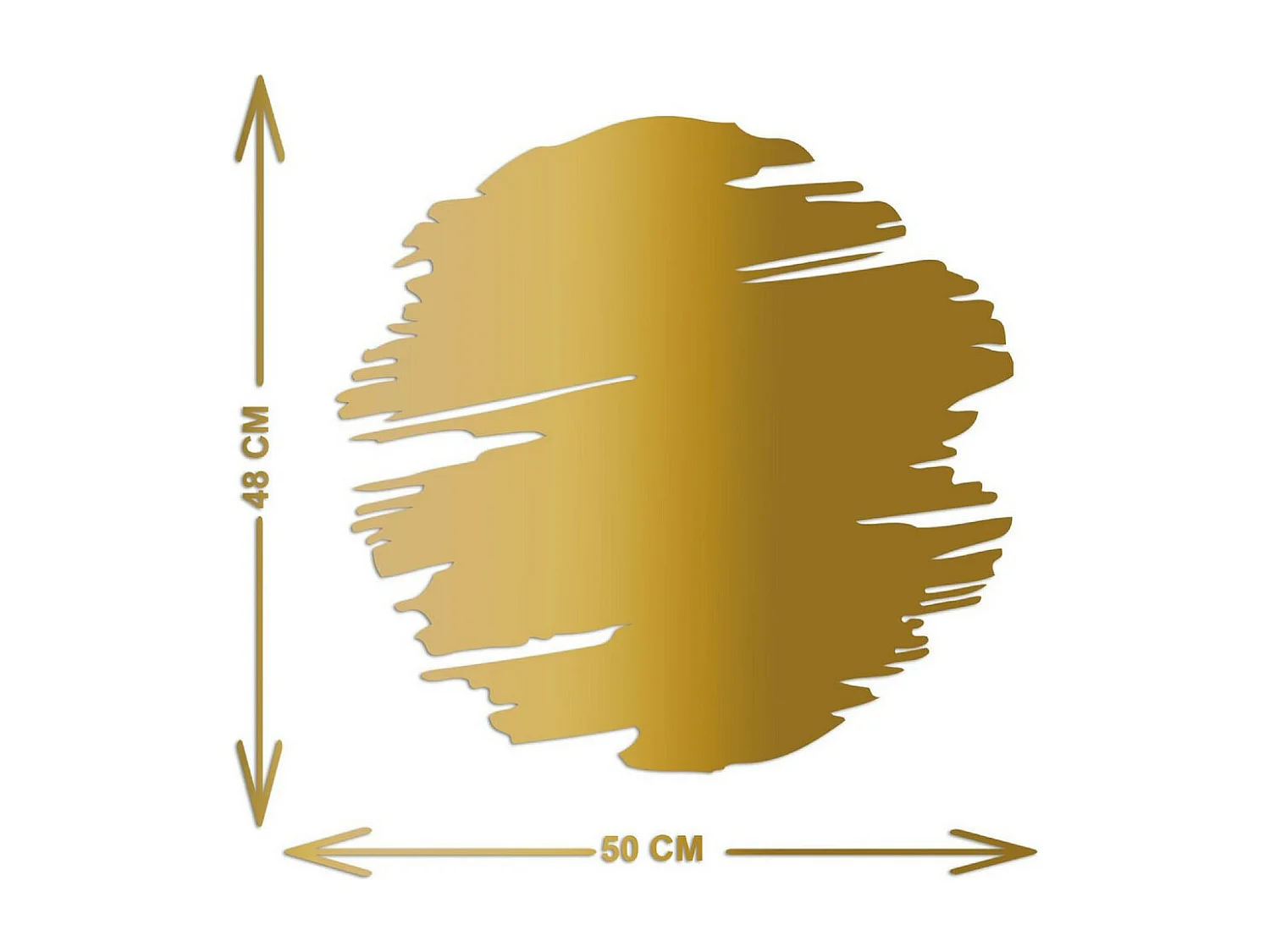 Decoração em Metal Lua 2, Ouro, 50x3x49 cm, EPIKASA