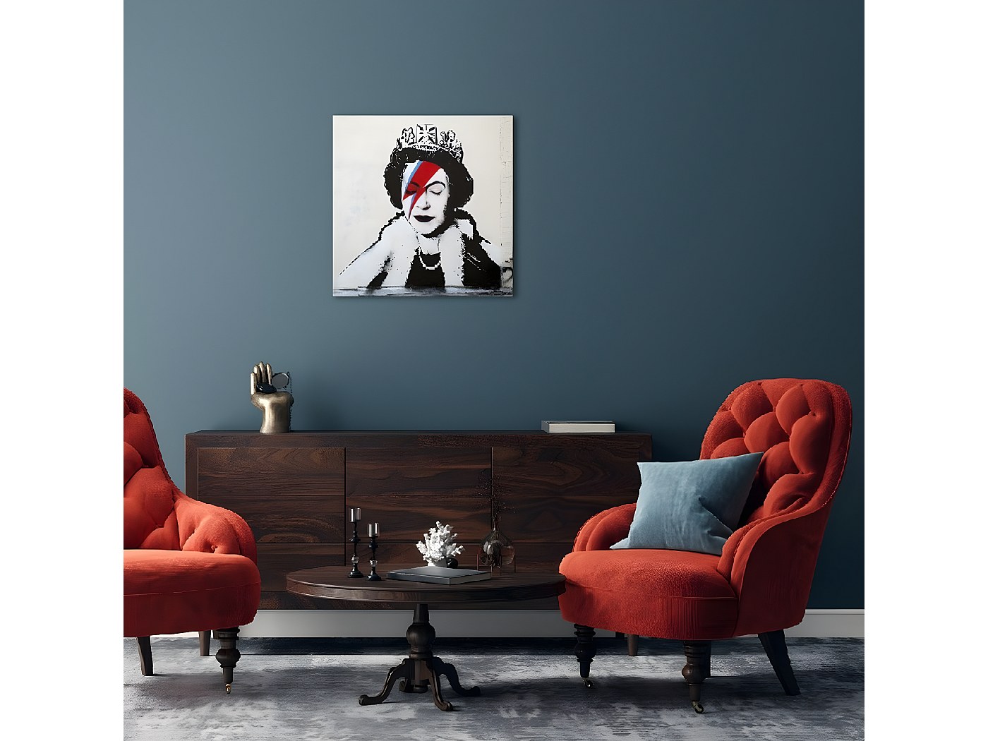 Tableau Sur Toile Banksy - 80x60 Cm - Impression Numérique Sur Toile - Prêt à Accrocher