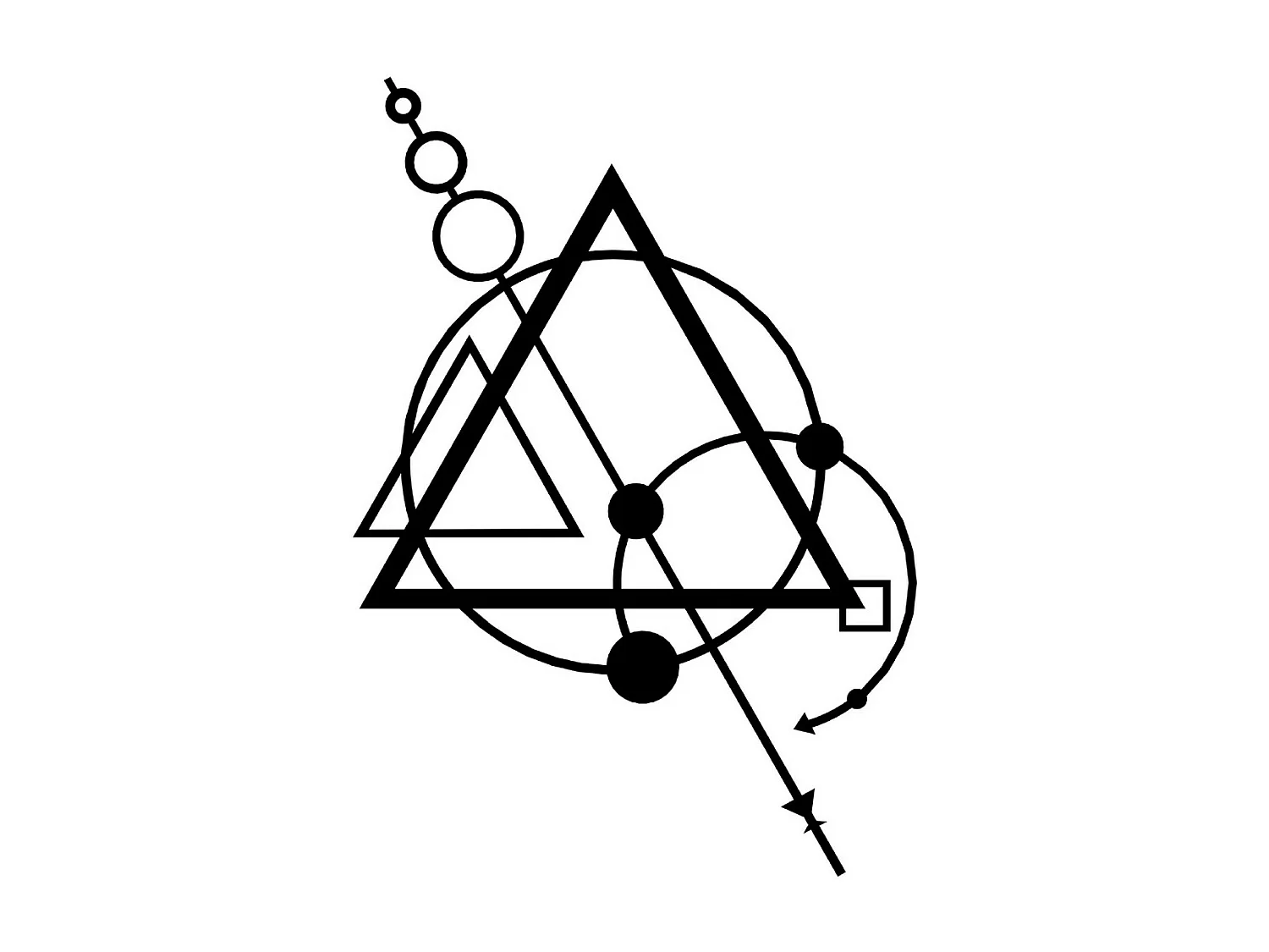 Décoration en Métal Composition Géométrique 6, Noir, 57x3x80 cm, EPIKASA