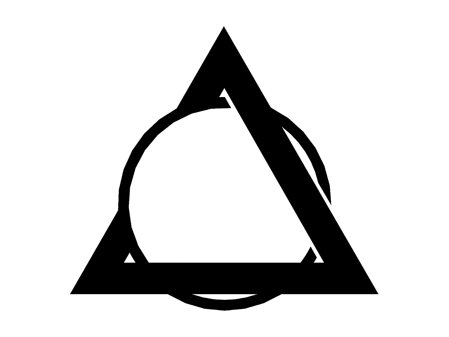 Decorazione in Metallo Triangoli 10, Nero, 50x3x46 cm, EPIKASA