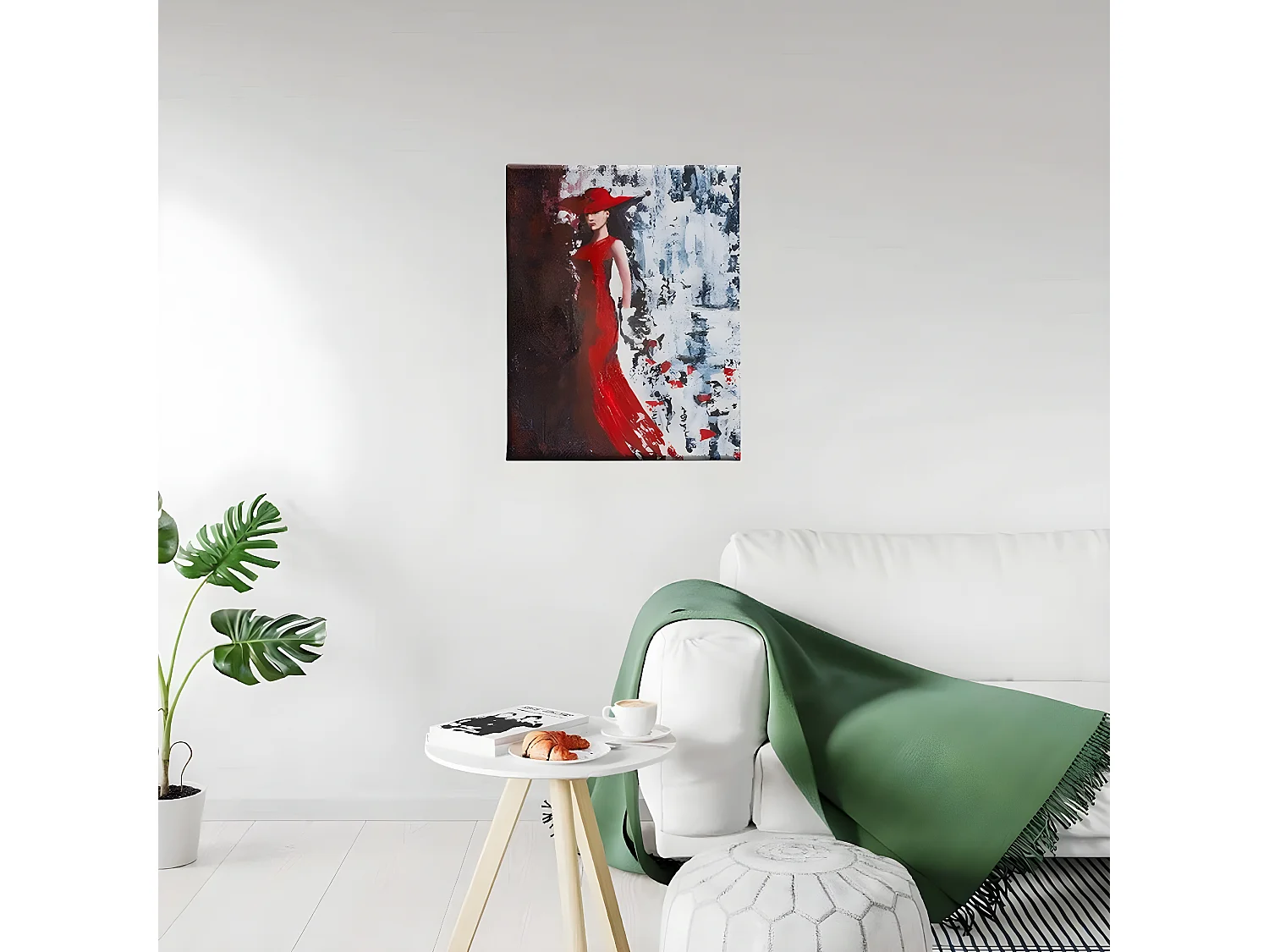 Wydruk na Płótnie Kobieta 4, Czerwony, 45x3x70 cm, DESIGN MANIA