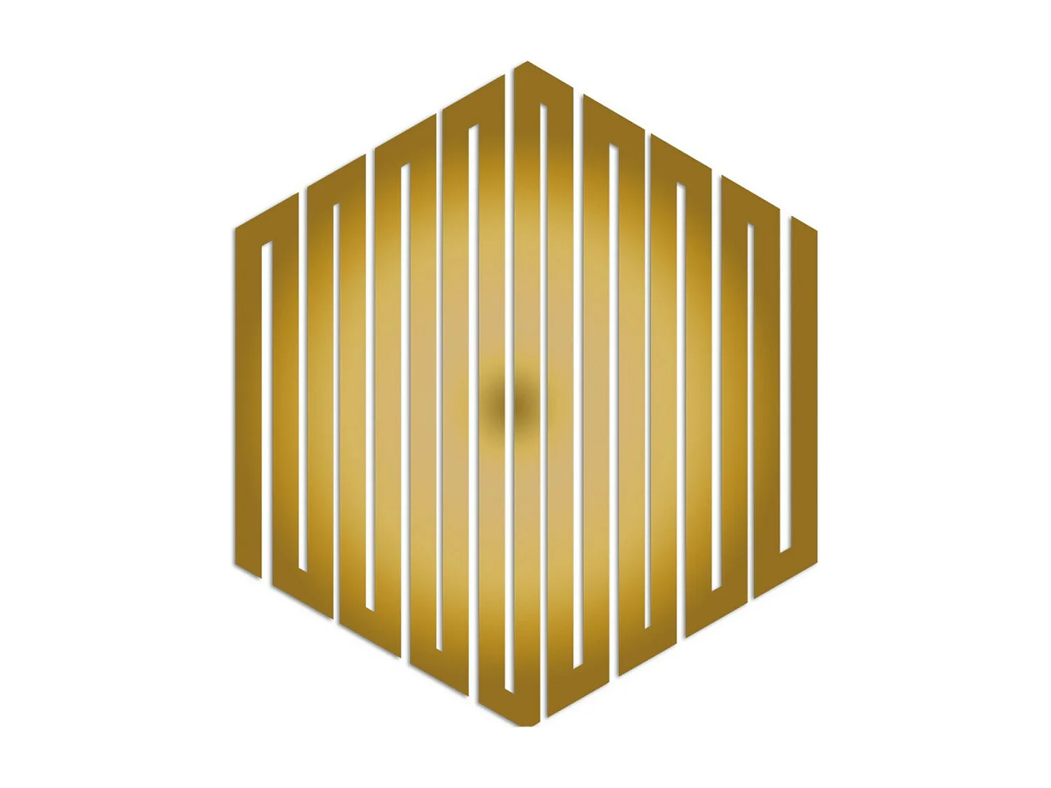 Decorazione in Metallo Esagono 1, Oro, 50x3x58 cm, EPIKASA