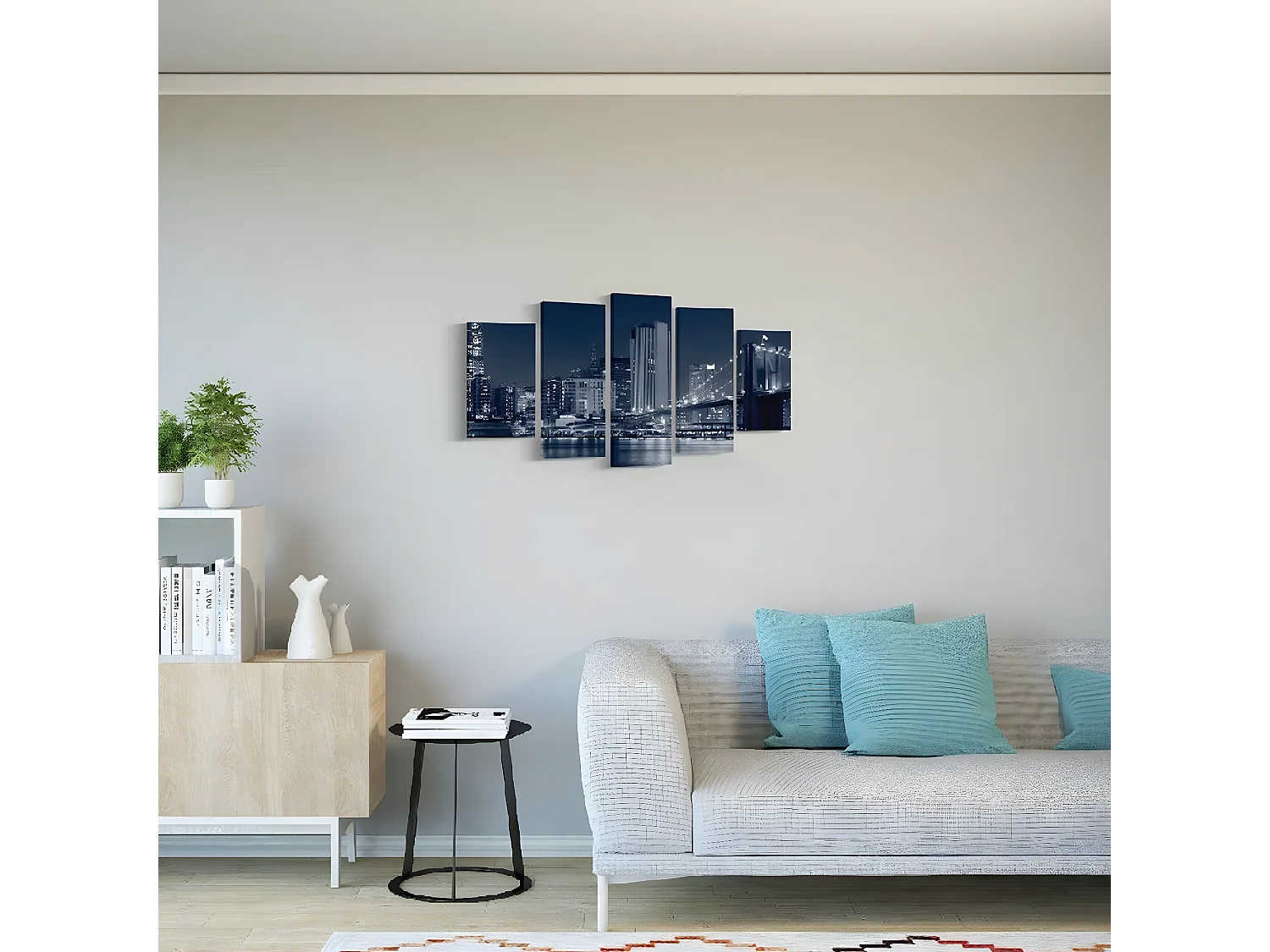 Impression sur Toile New York 1, Multicouleur, 100x3x60 cm, DESIGN MANIA