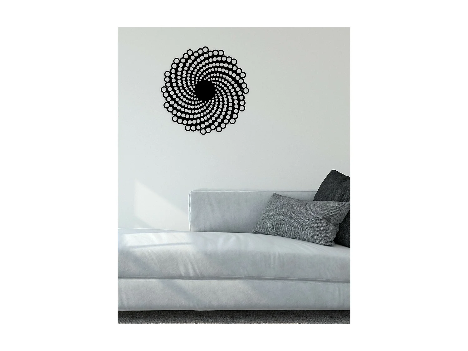 Metalen Decoratie Mandala 1 - Zwart - 50x3x50 cm - EPIKASA