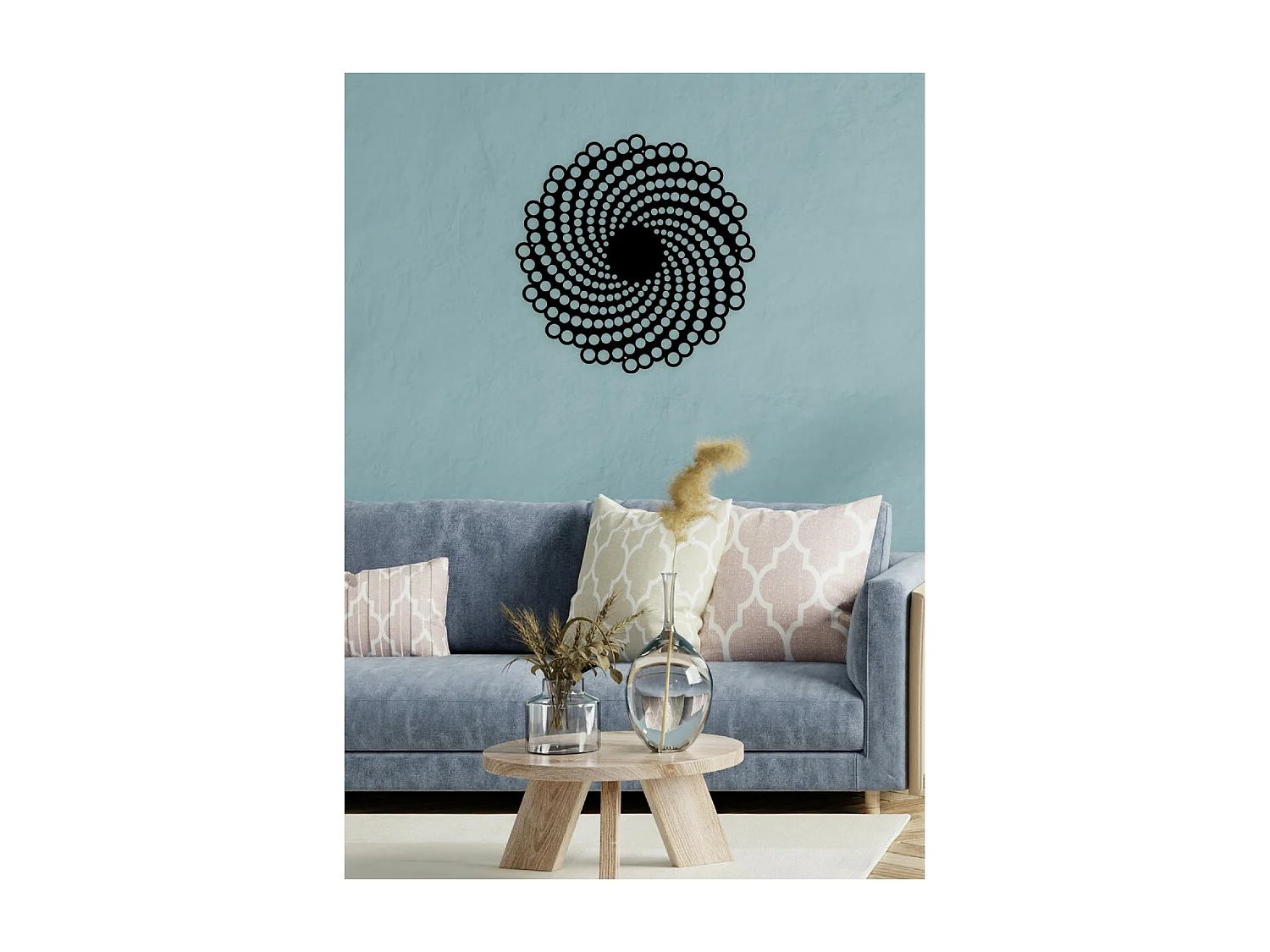 Metalen Decoratie Mandala 1 - Zwart - 50x3x50 cm - EPIKASA