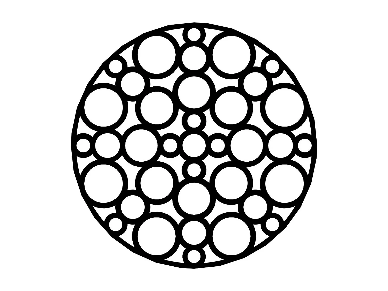Dekoracja Metalowa Krąg 3, Czarny, 60x3x60 cm, EPIKASA