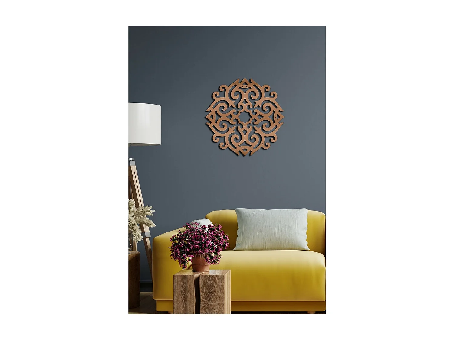 Dekoracja Metalowa Baroque 1, Miedź, 50x3x50 cm, EPIKASA