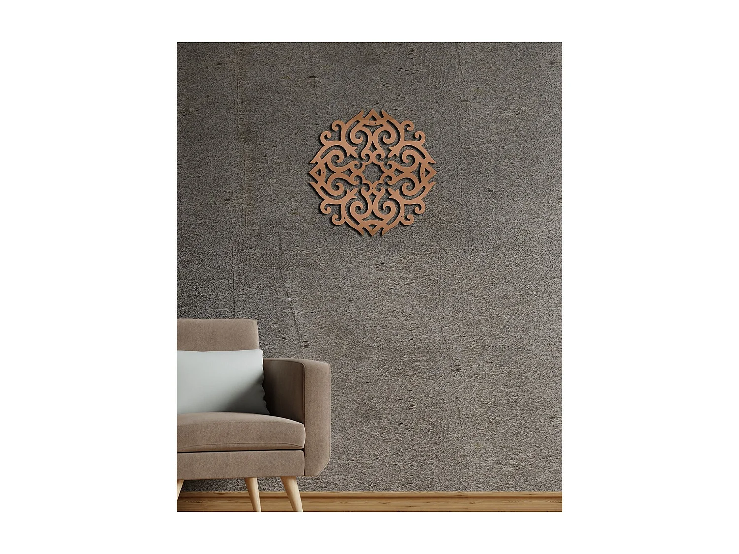 Dekoracja Metalowa Baroque 1, Miedź, 50x3x50 cm, EPIKASA