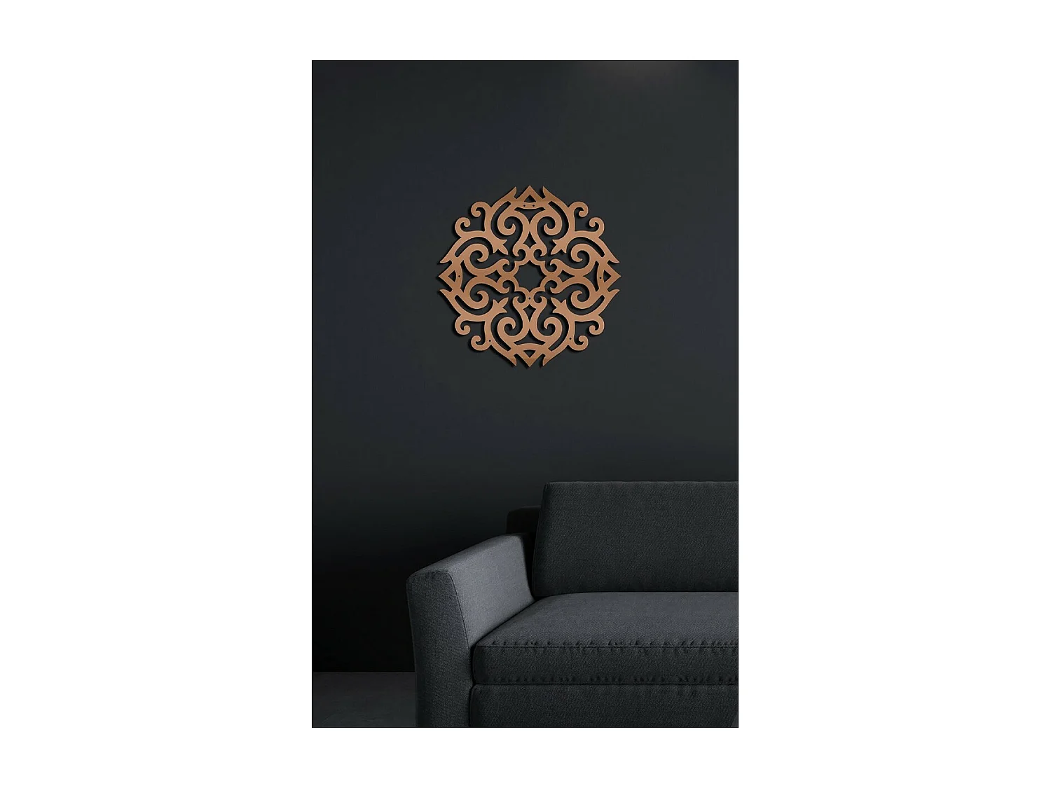 Dekoracja Metalowa Baroque 1, Miedź, 50x3x50 cm, EPIKASA