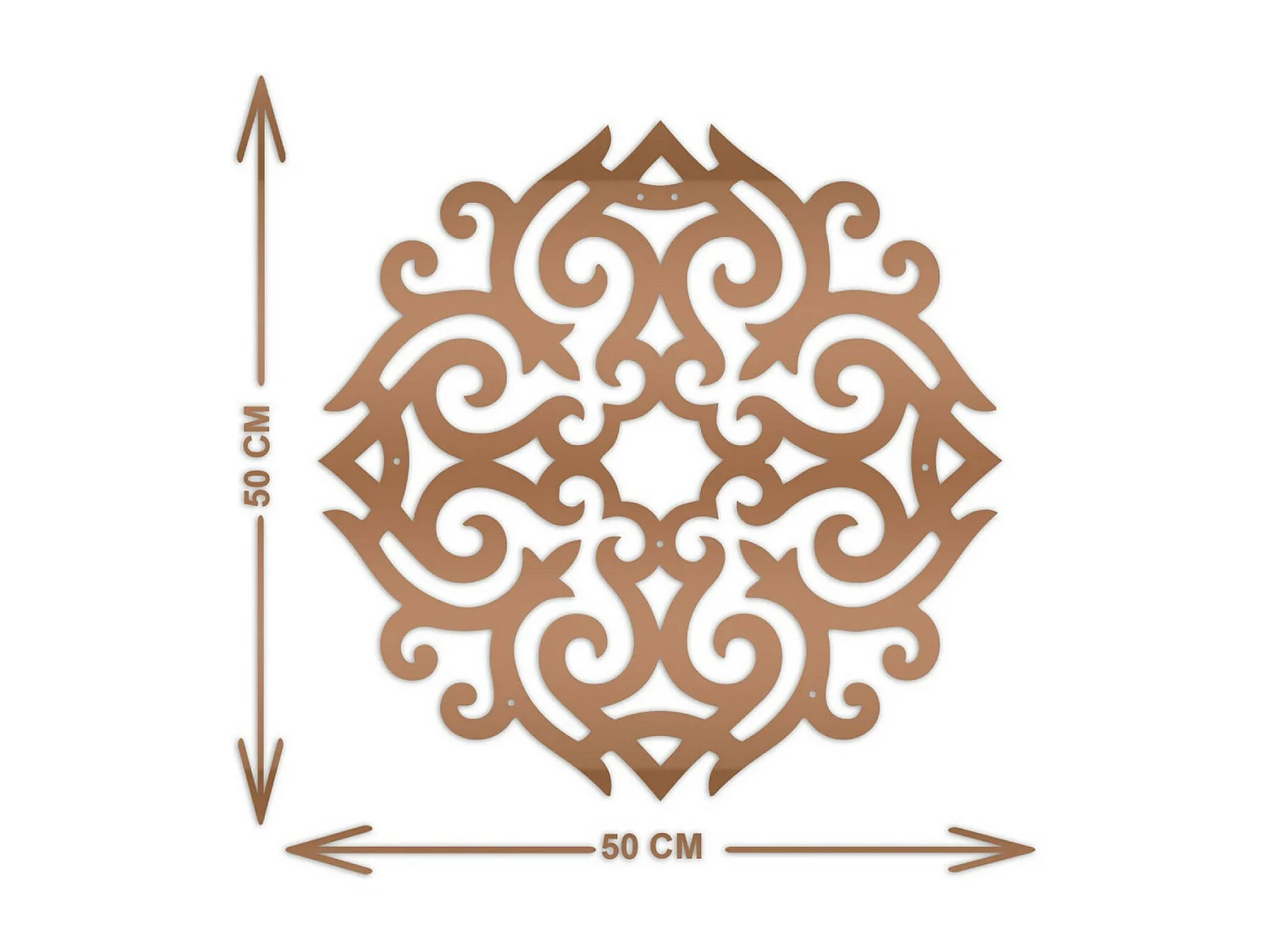 Dekoracja Metalowa Baroque 1, Miedź, 50x3x50 cm, EPIKASA