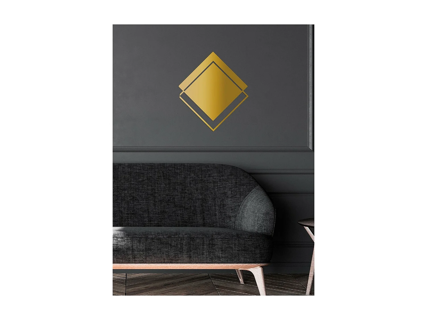 Dekoracja Metalowa Rombi 3, Złoto, 50x3x57 cm, EPIKASA