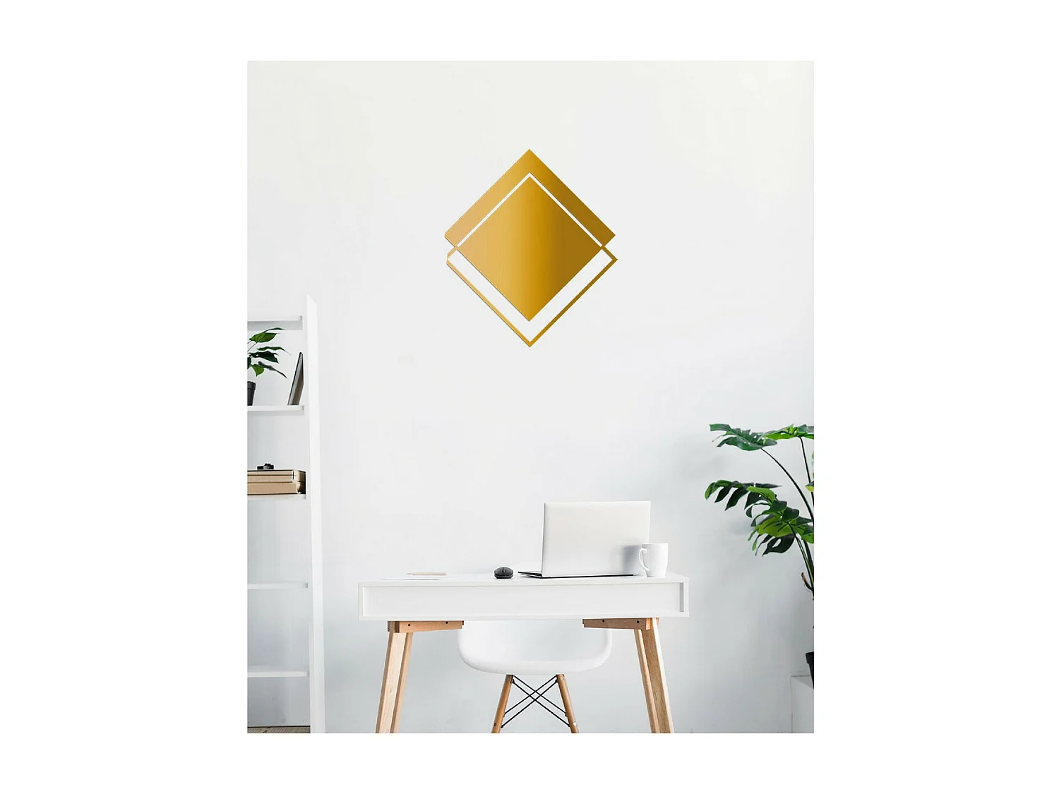 Dekoracja Metalowa Rombi 3, Złoto, 50x3x57 cm, EPIKASA