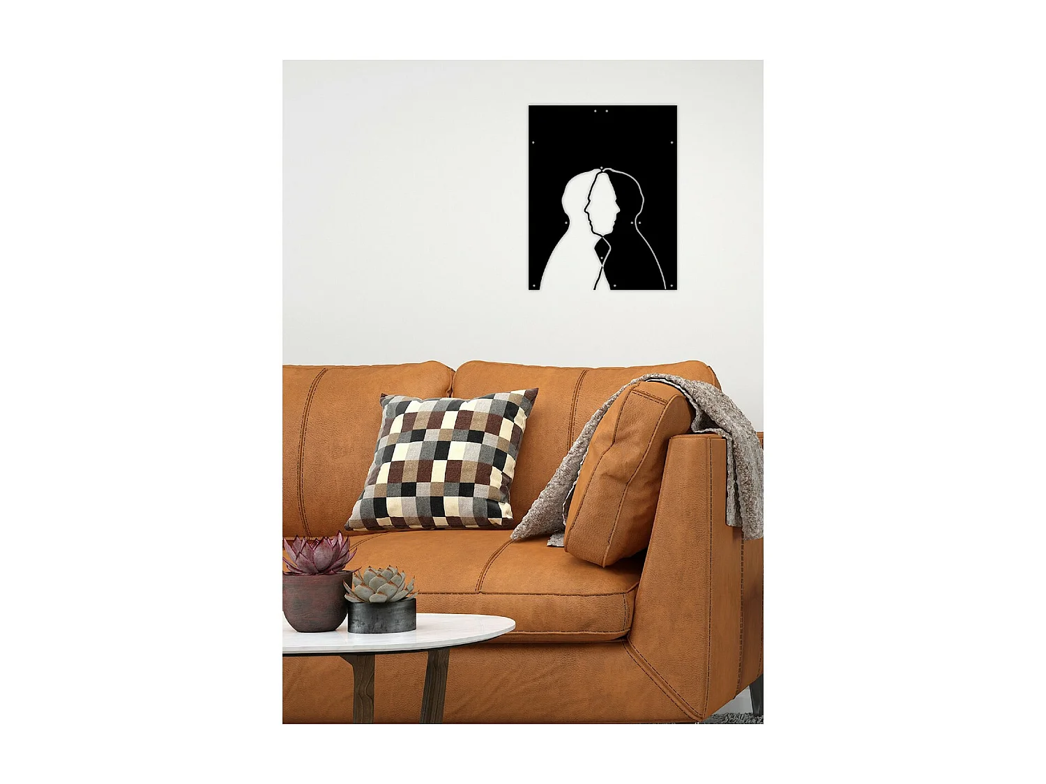 Decoração em Metal União, Preto, 32x3x40 cm, EPIKASA