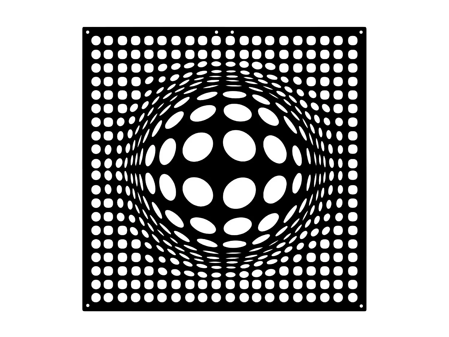 Décoration en Métal Sphère, Noir, 45x3x45 cm, EPIKASA